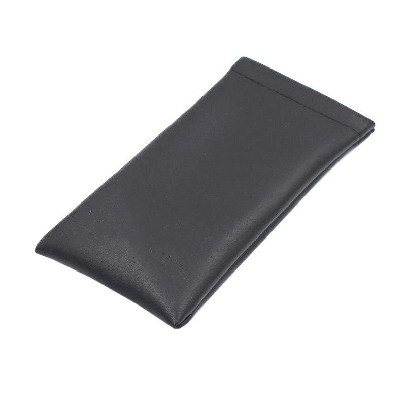 Squeeze soft leather Custom printed eyeglasses case