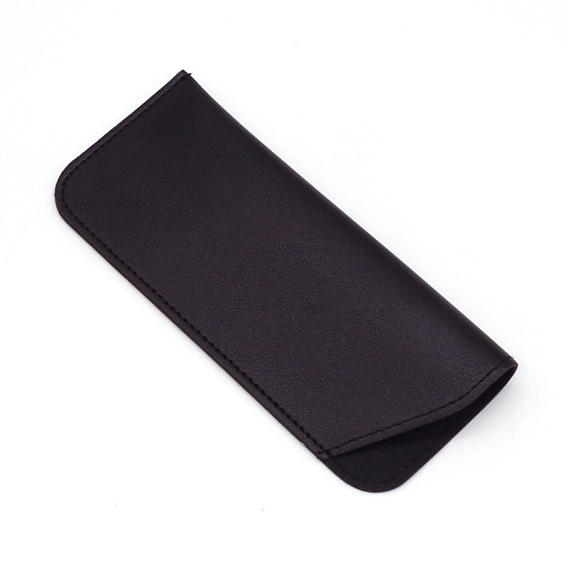 Slip-in leather Custom printed eyeglasses case 500pcs